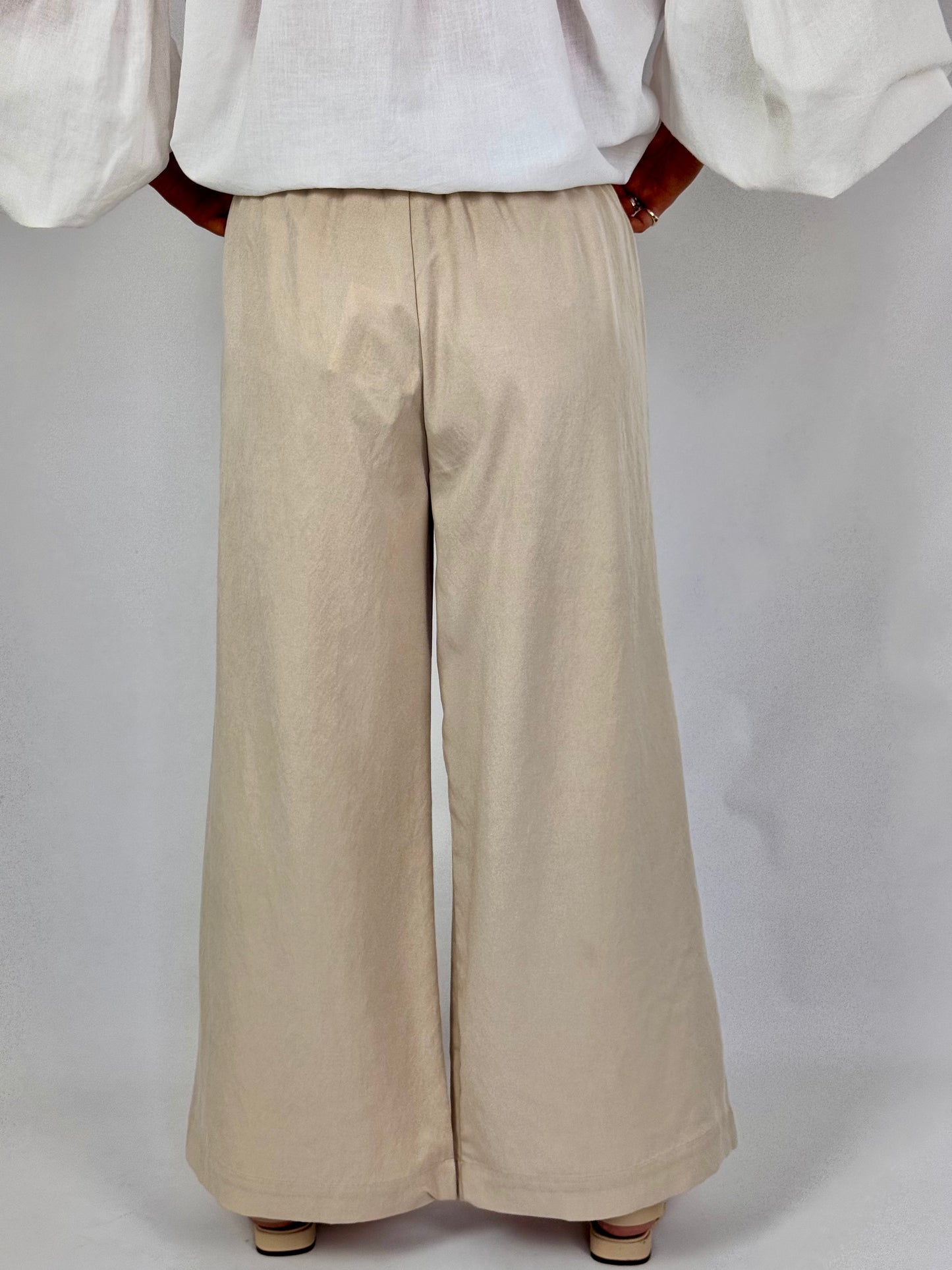 Emin & Paul Drawstring Trousers Beige