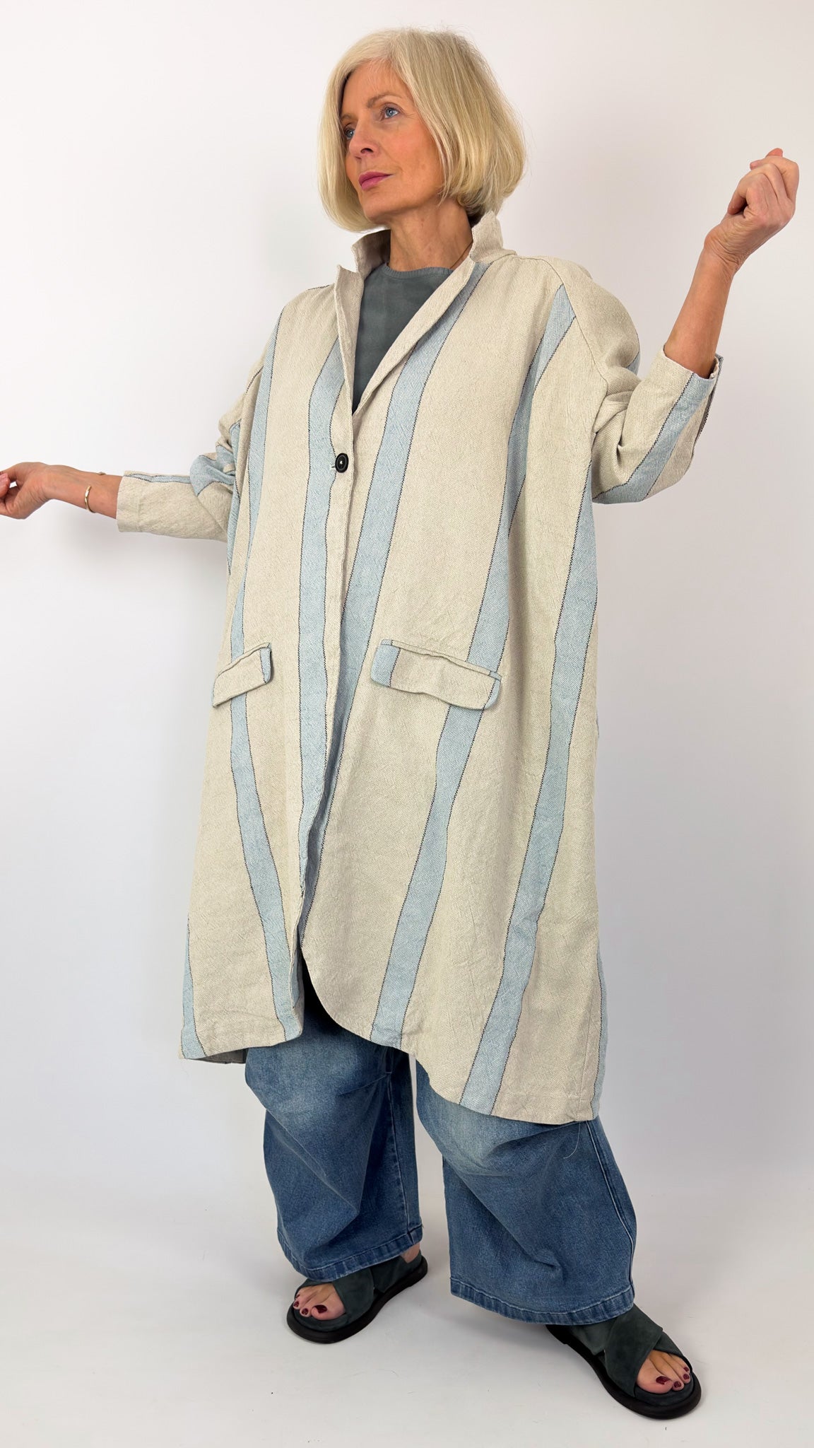 Rundholz Dip 1204 Coat Sky Stripe