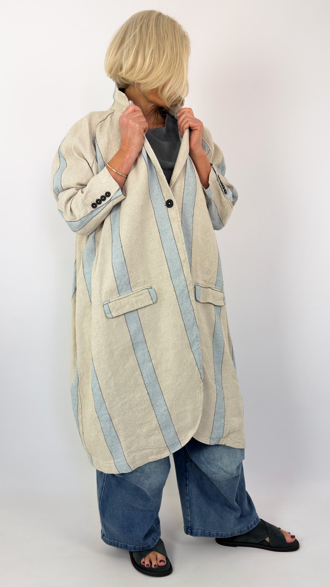 Rundholz Dip 1204 Coat Sky Stripe