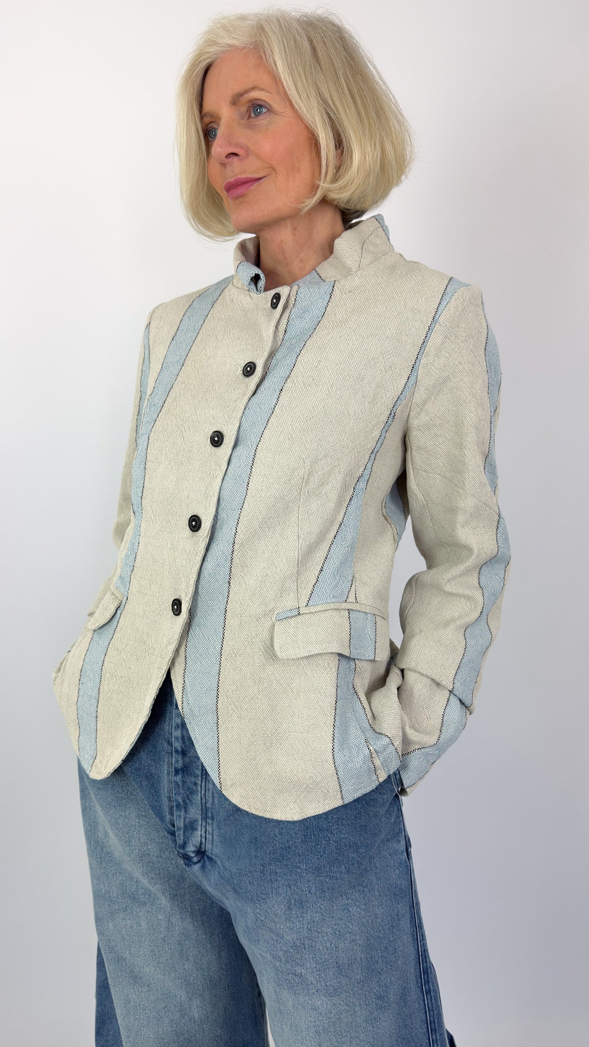 Rundholz Dip 2101103 Jacket Sky Stripe