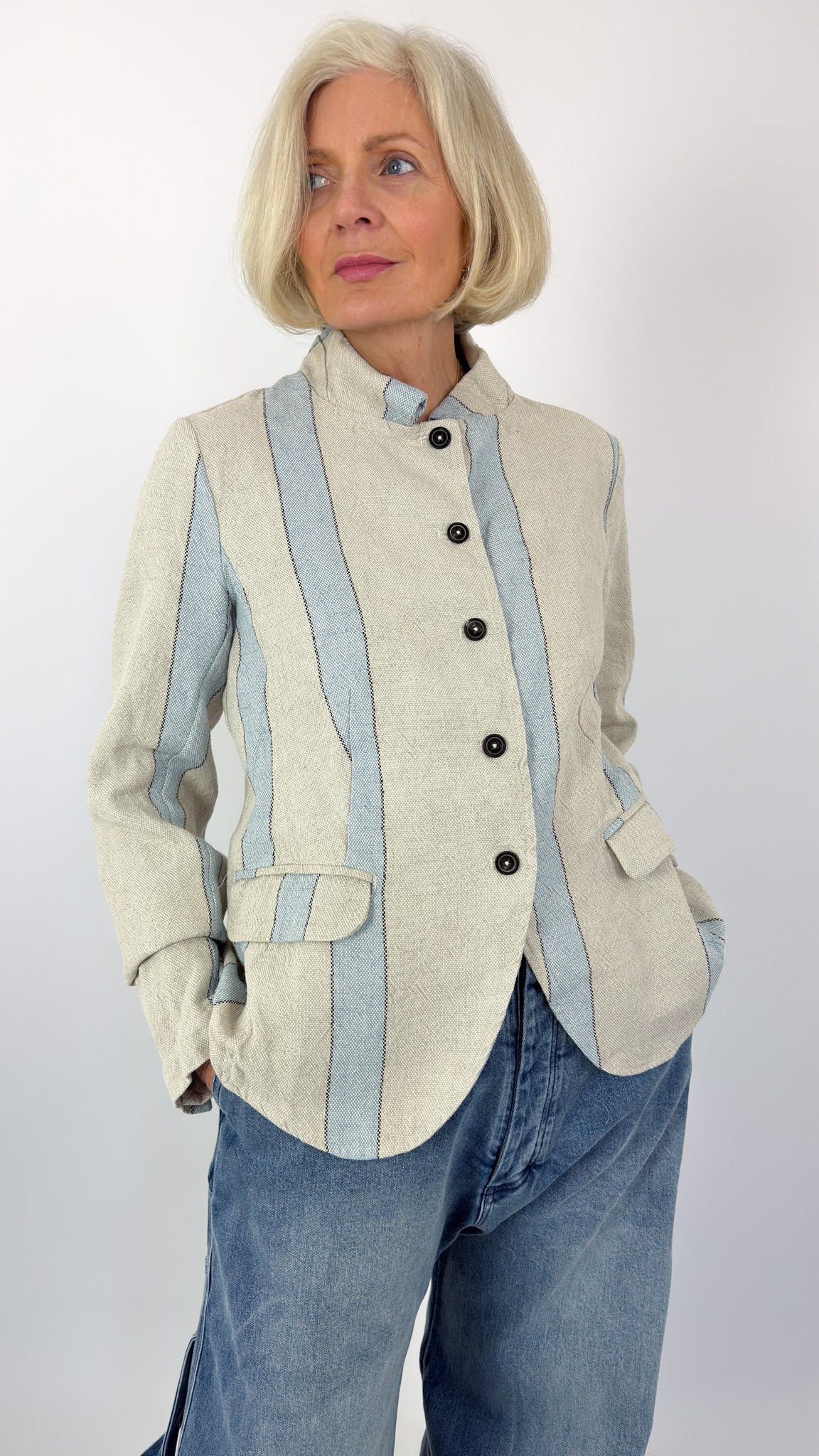 Rundholz Dip 2101103 Jacket Sky Stripe