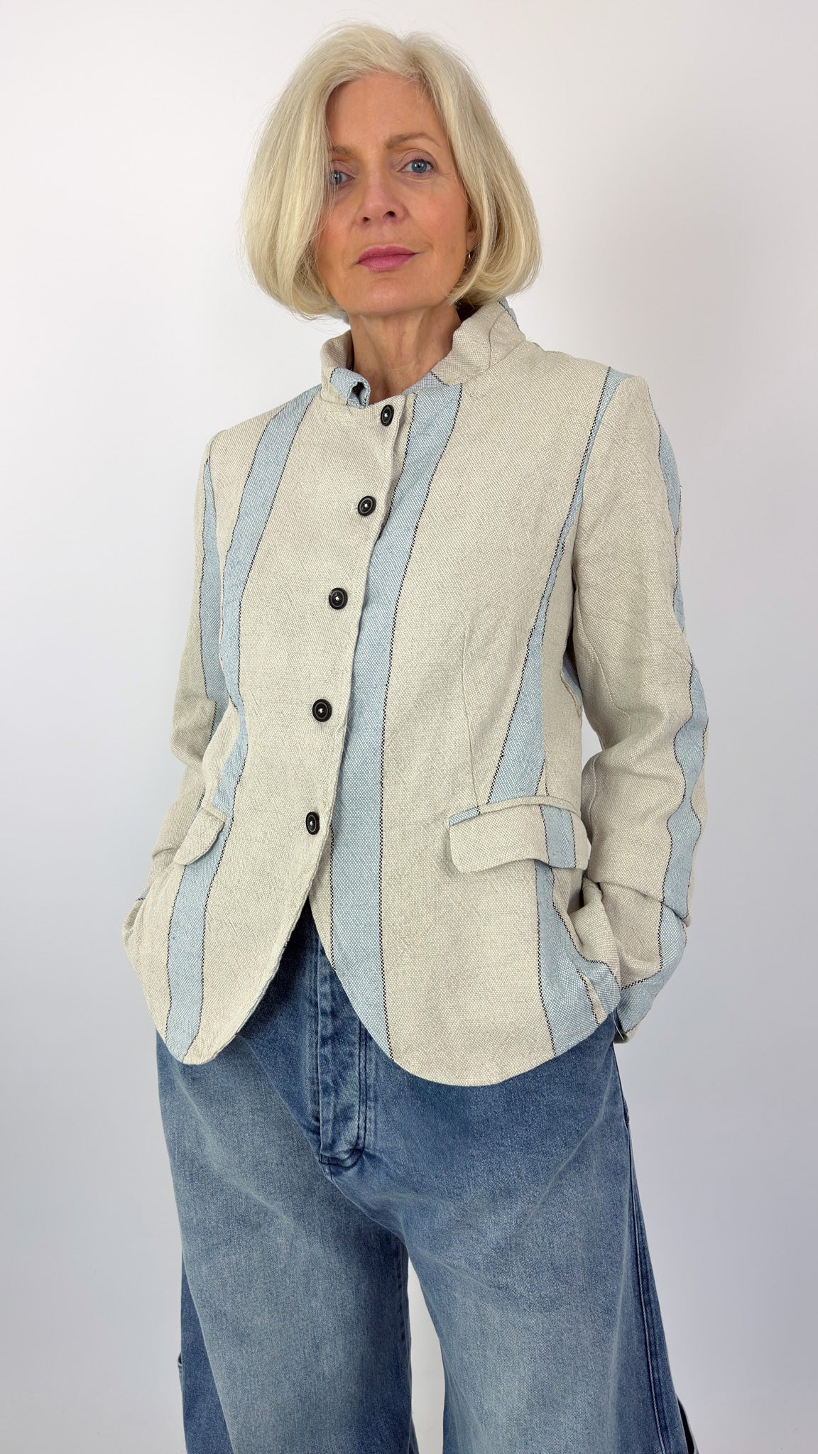 Rundholz Dip 2101103 Jacket Sky Stripe