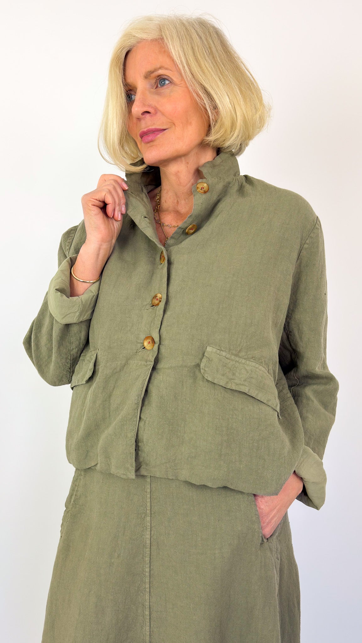 Hannoh Wessel Julia Jacket Khaki – Cordelia James
