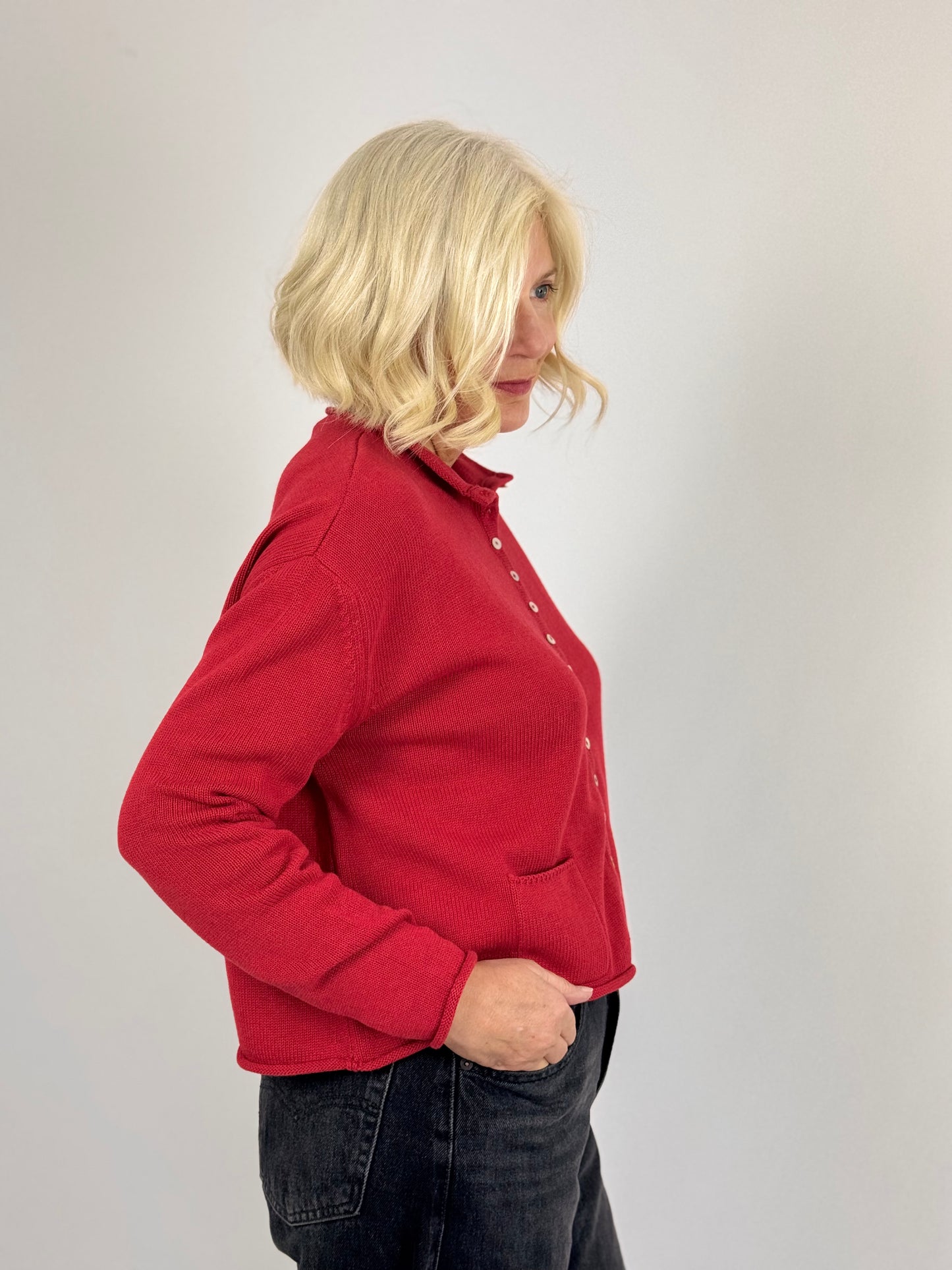Cordelia James Gani Cardigan Persian Red