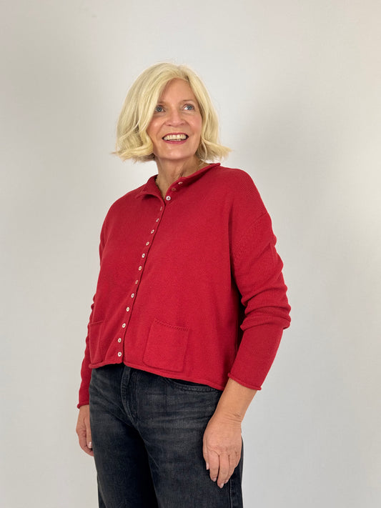Cordelia James Gani Cardigan Persian Red