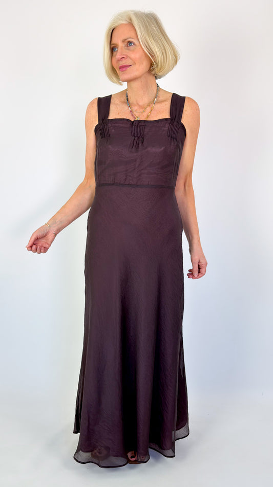Minina Maggie Dress Aubergine