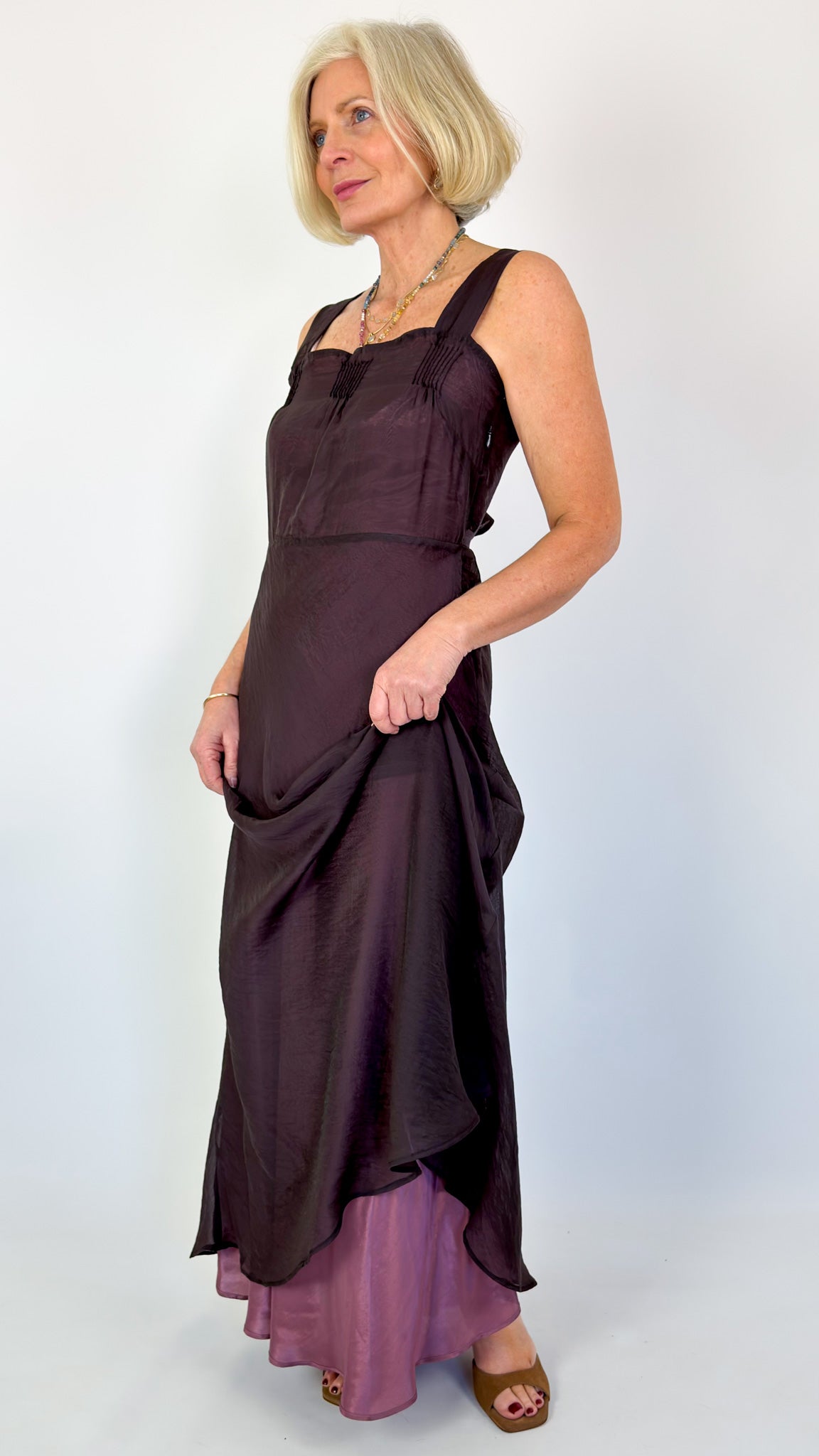Minina Maggie Dress Aubergine
