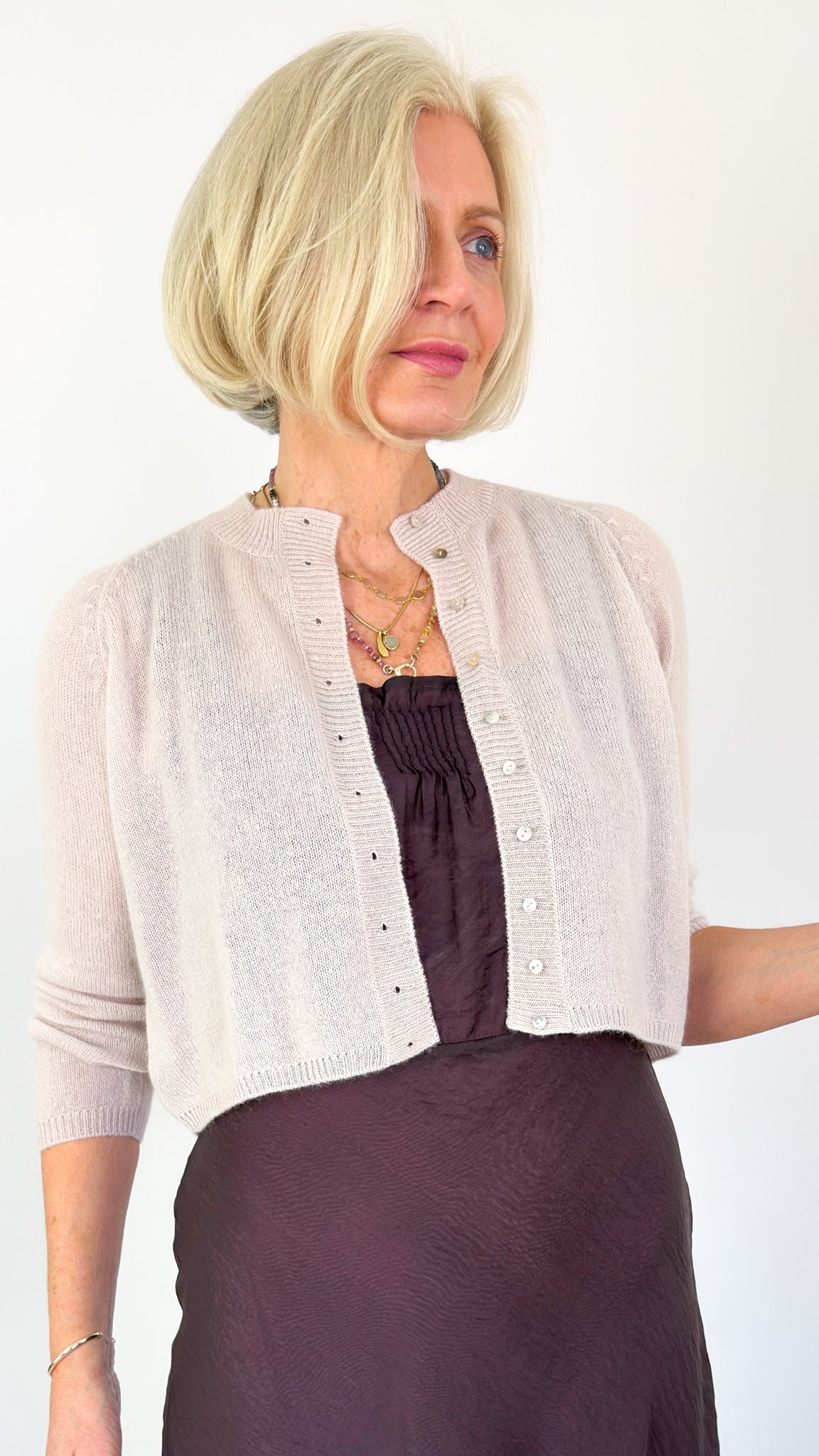 Minina Talco Cardigan Mauve