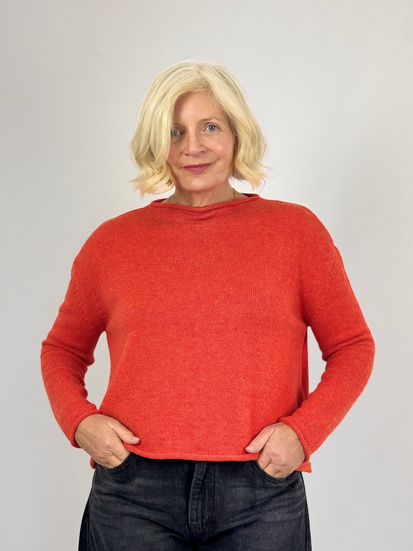 Cordelia James Pea Cash/Wool Jumper Flame