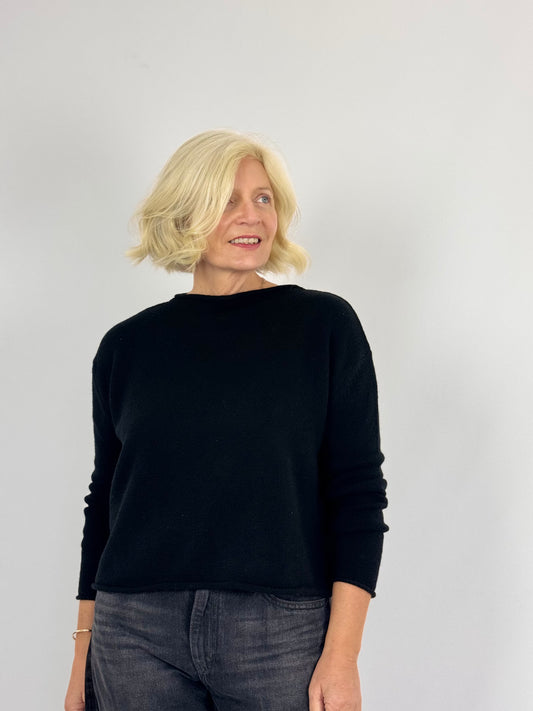 Cordelia James Pea Cash/Wool Jumper Black