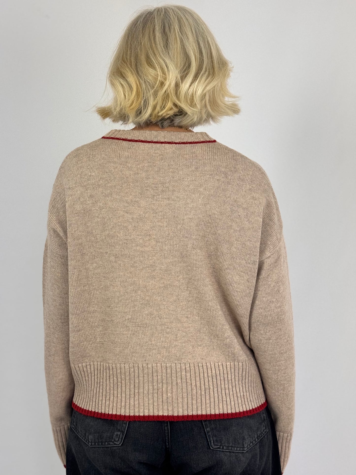 Cordelia James Renee Jumper Oatmeal/Rust