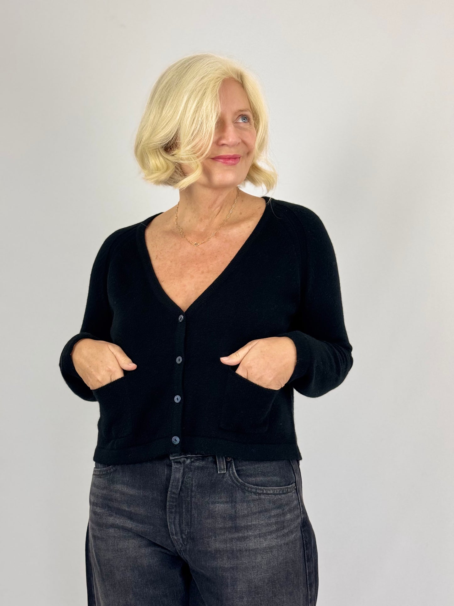 Cordelia James Everett Cardigan Black
