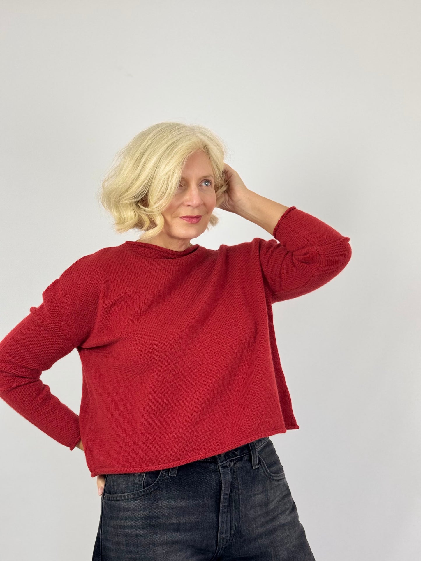 Cordelia James Pea Cash/Wool Jumper Rust