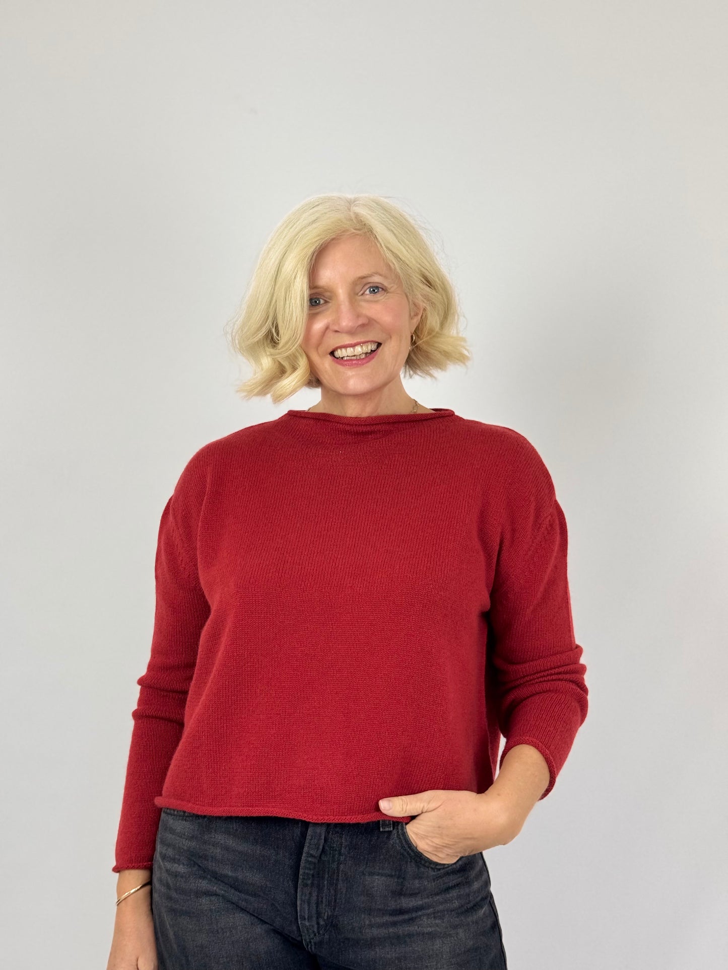 Cordelia James Pea Cash/Wool Jumper Rust