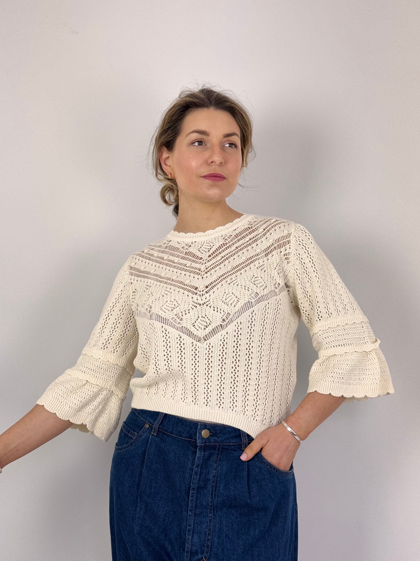 Louise Misha Croisette Jumper Cream