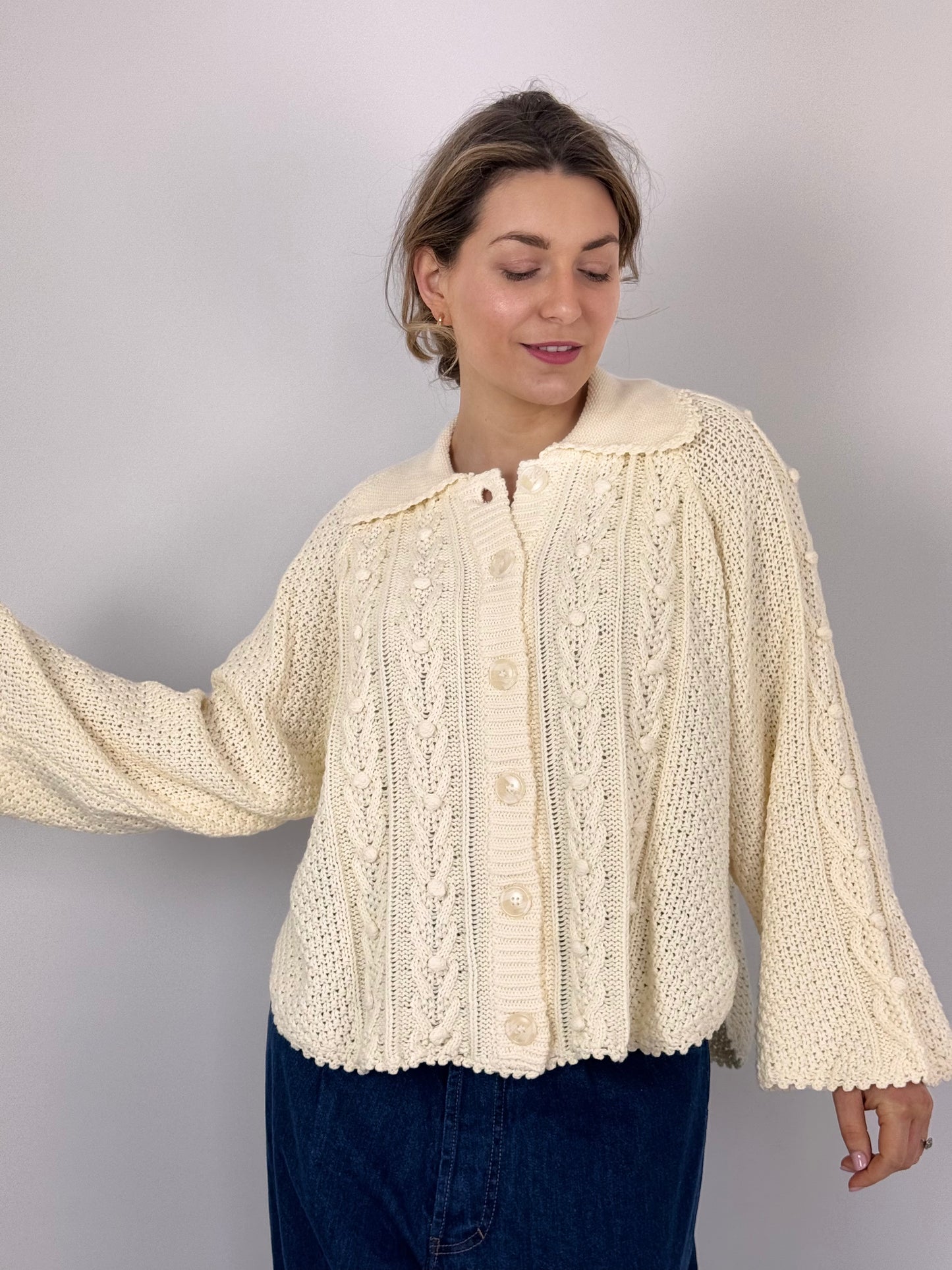 Louise Misha Khellane Cardigan Cream