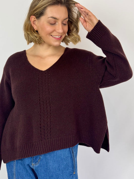 Cash-Ca W56 Jumper Aubergine