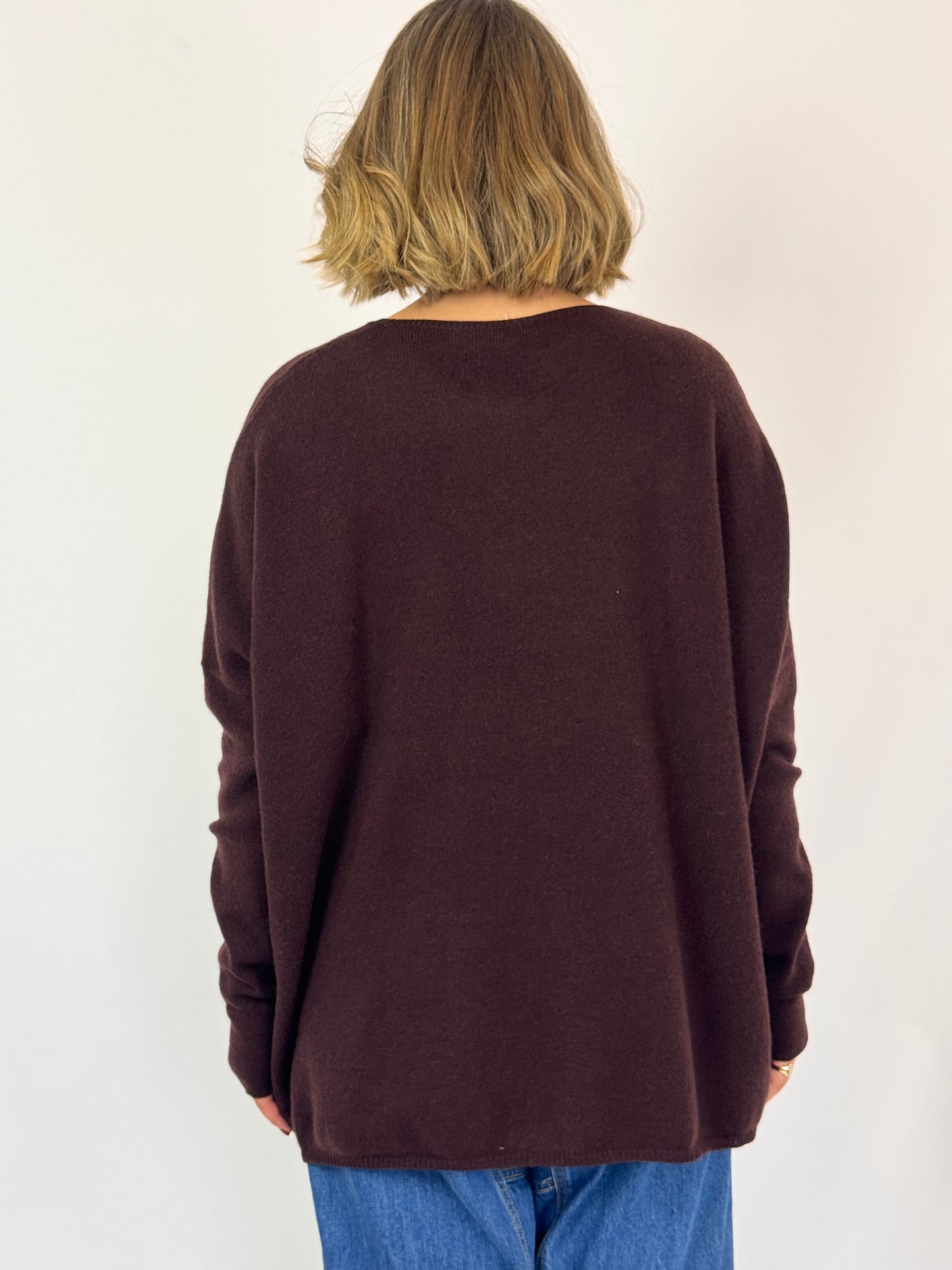 Cash-Ca W855 Jumper Aubergine