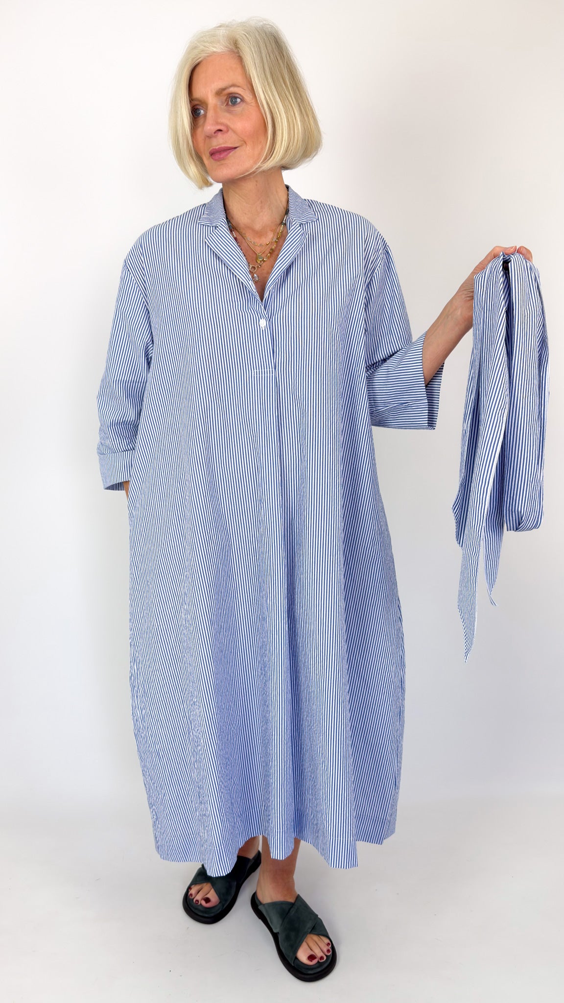 Mama b Dicembre Dress Azzuro Stripe