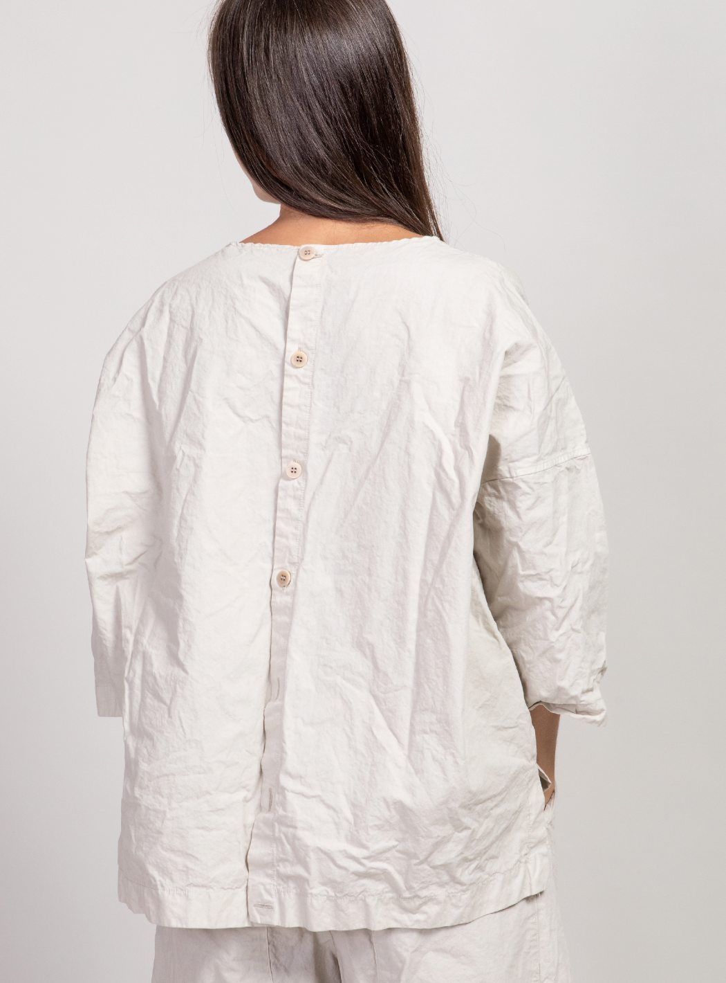 Album Di Famiglia 152 CC Button Back Blouse Sage PRE-ORDER