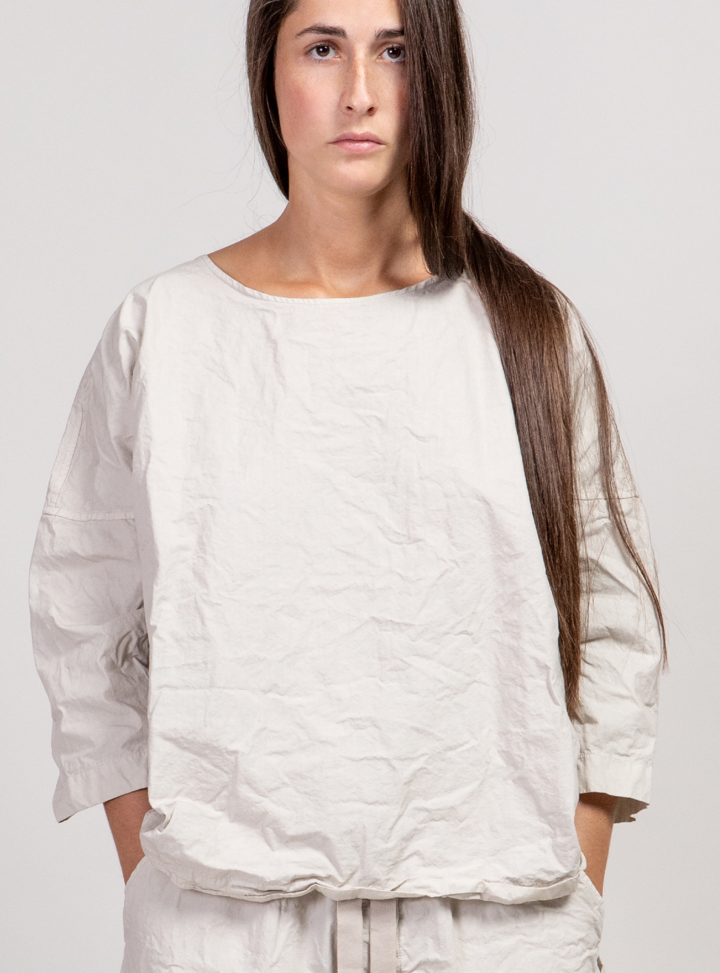 Album Di Famiglia 152 CC Button Back Blouse Sage PRE-ORDER