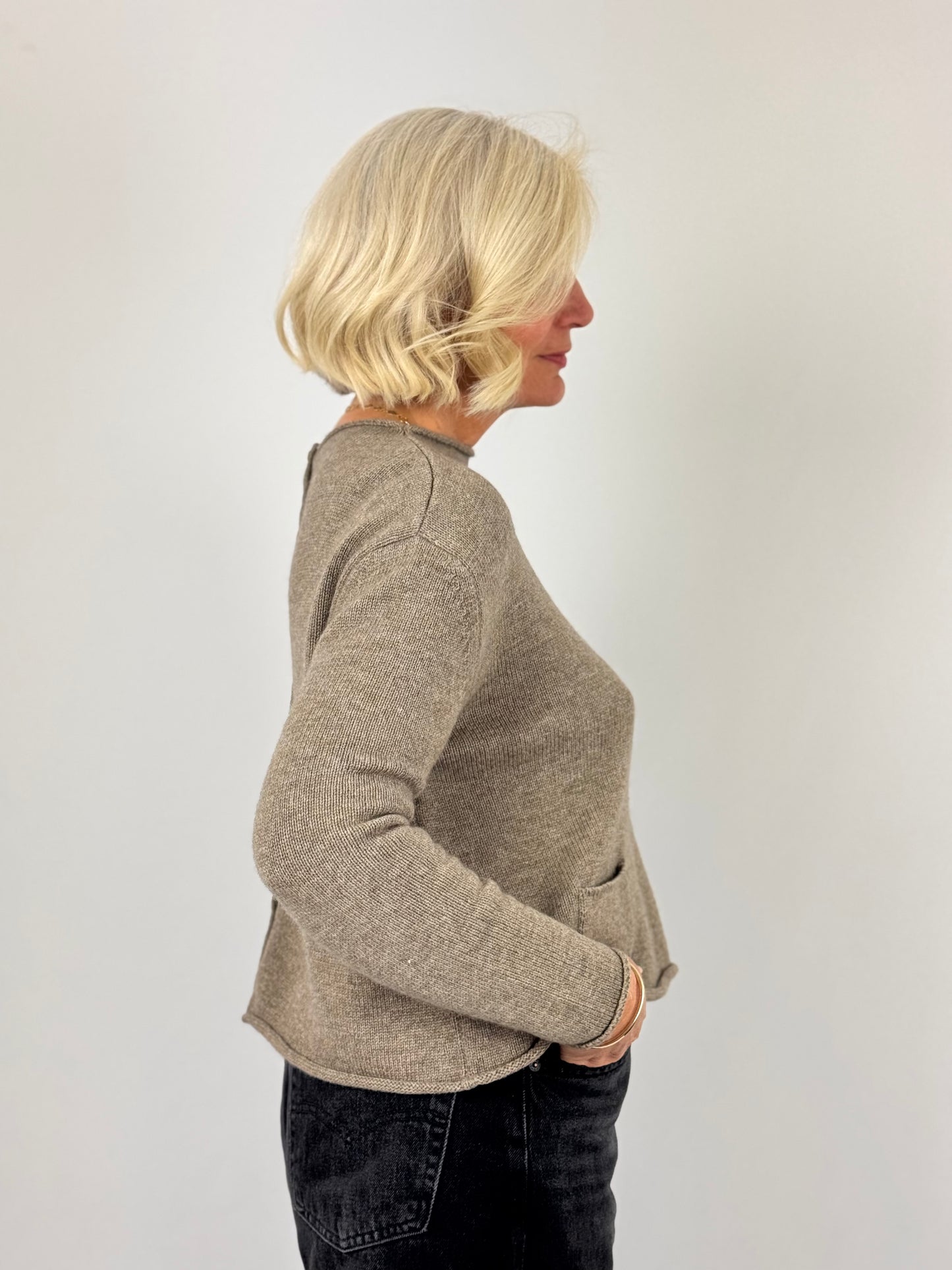 Cordelia James Gaga Cash/Wool Jumper Mocha Marl