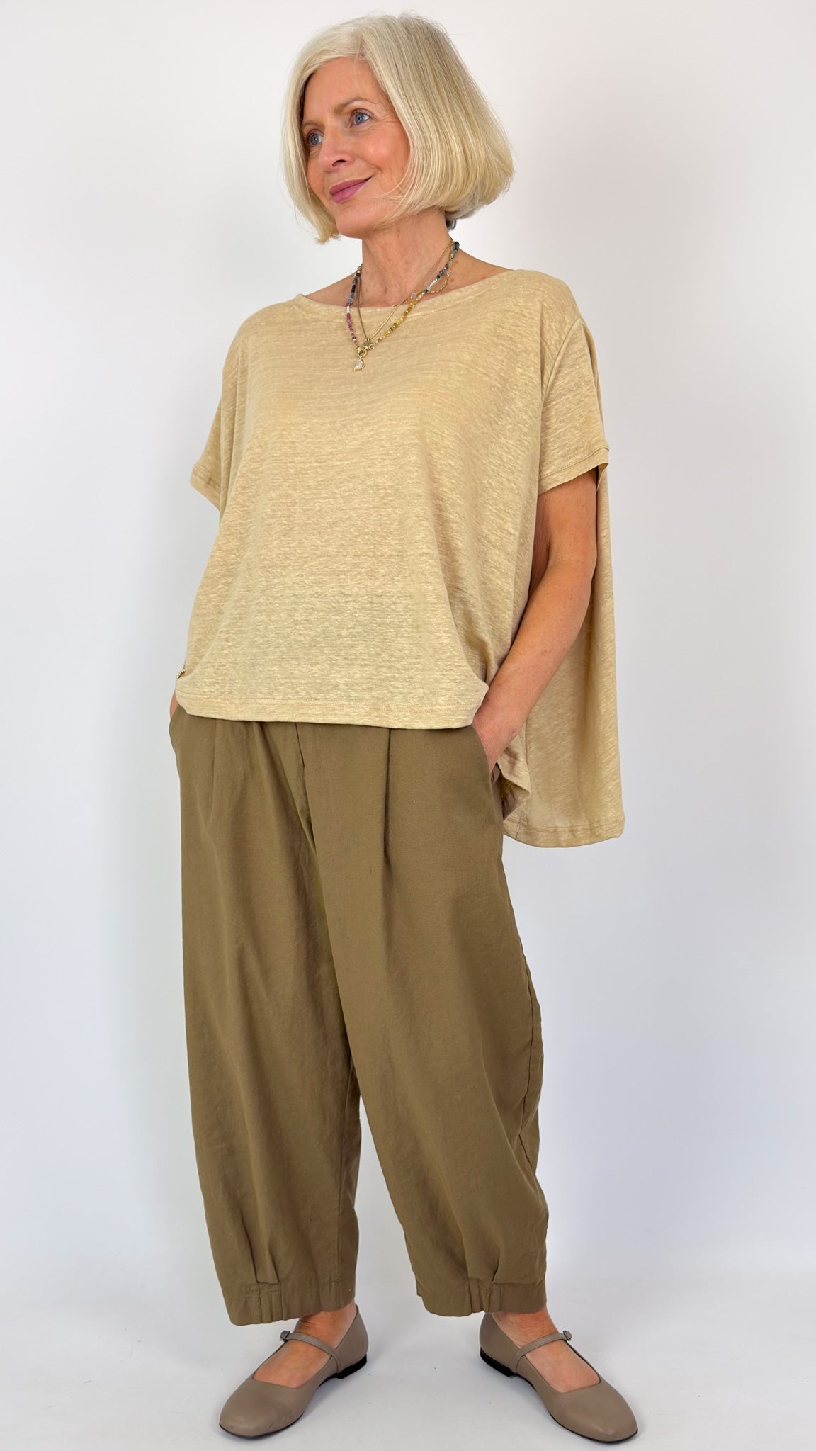 Mama b Bianco D Trousers Cumin Tboom
