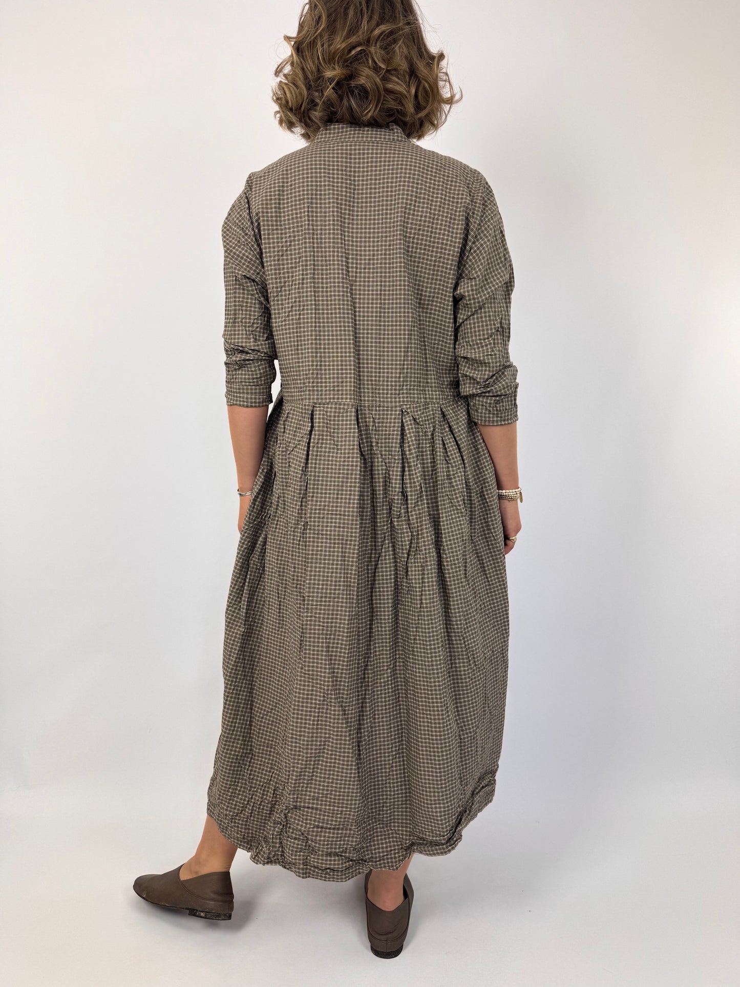 Pas De Calais 4496 Check Dress Brown