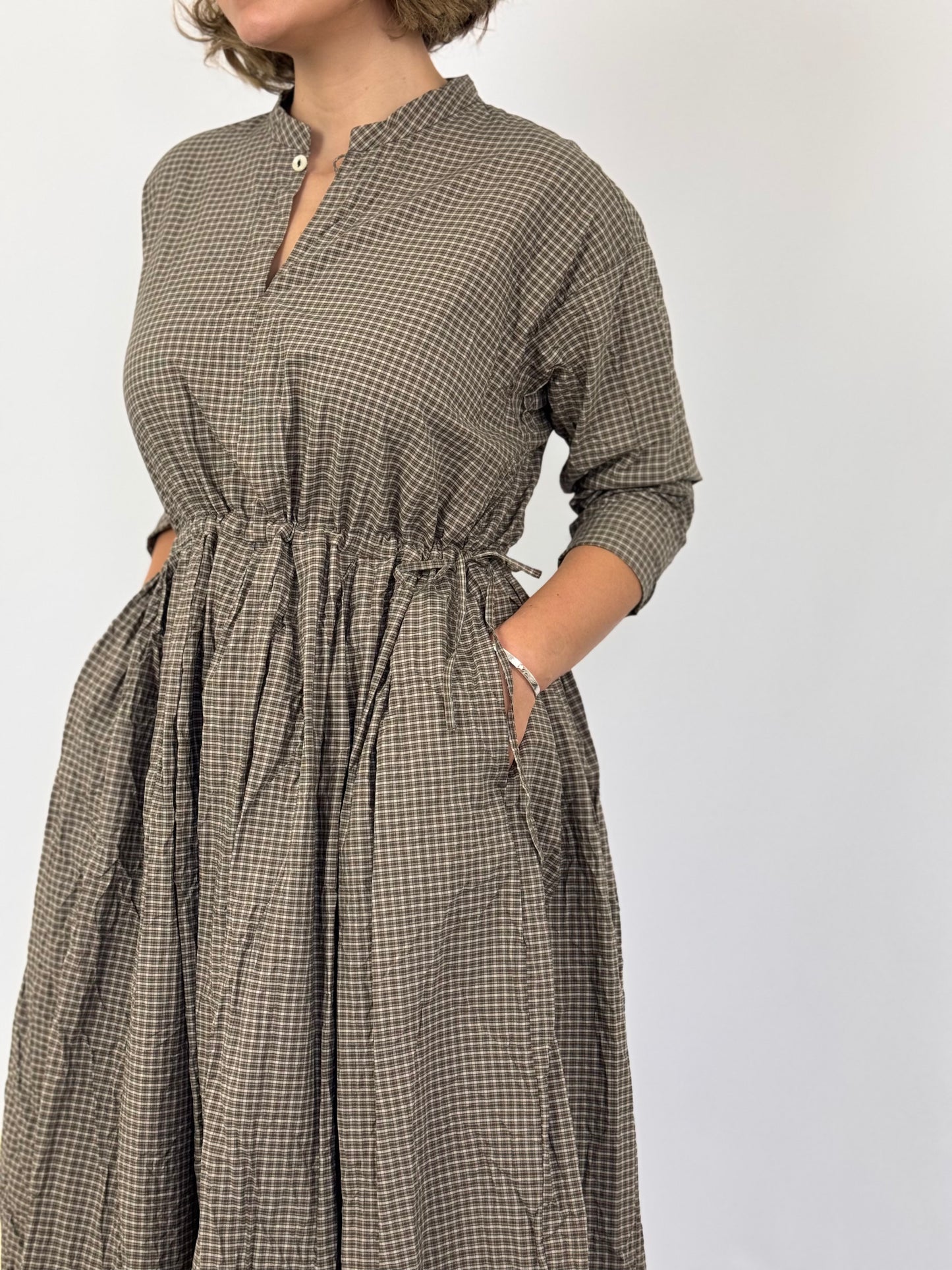 Pas De Calais 4496 Check Dress Brown