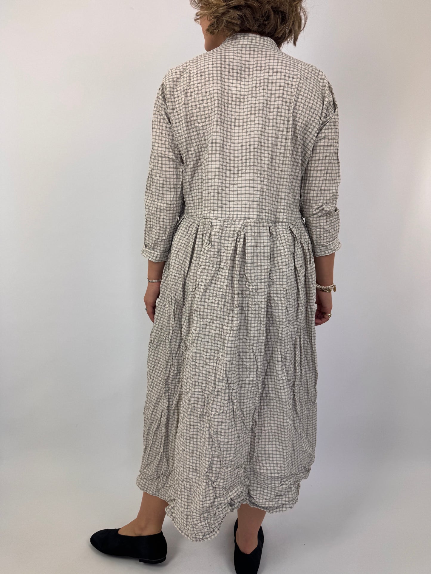 Pas De Calais 4496 Check Dress Off White