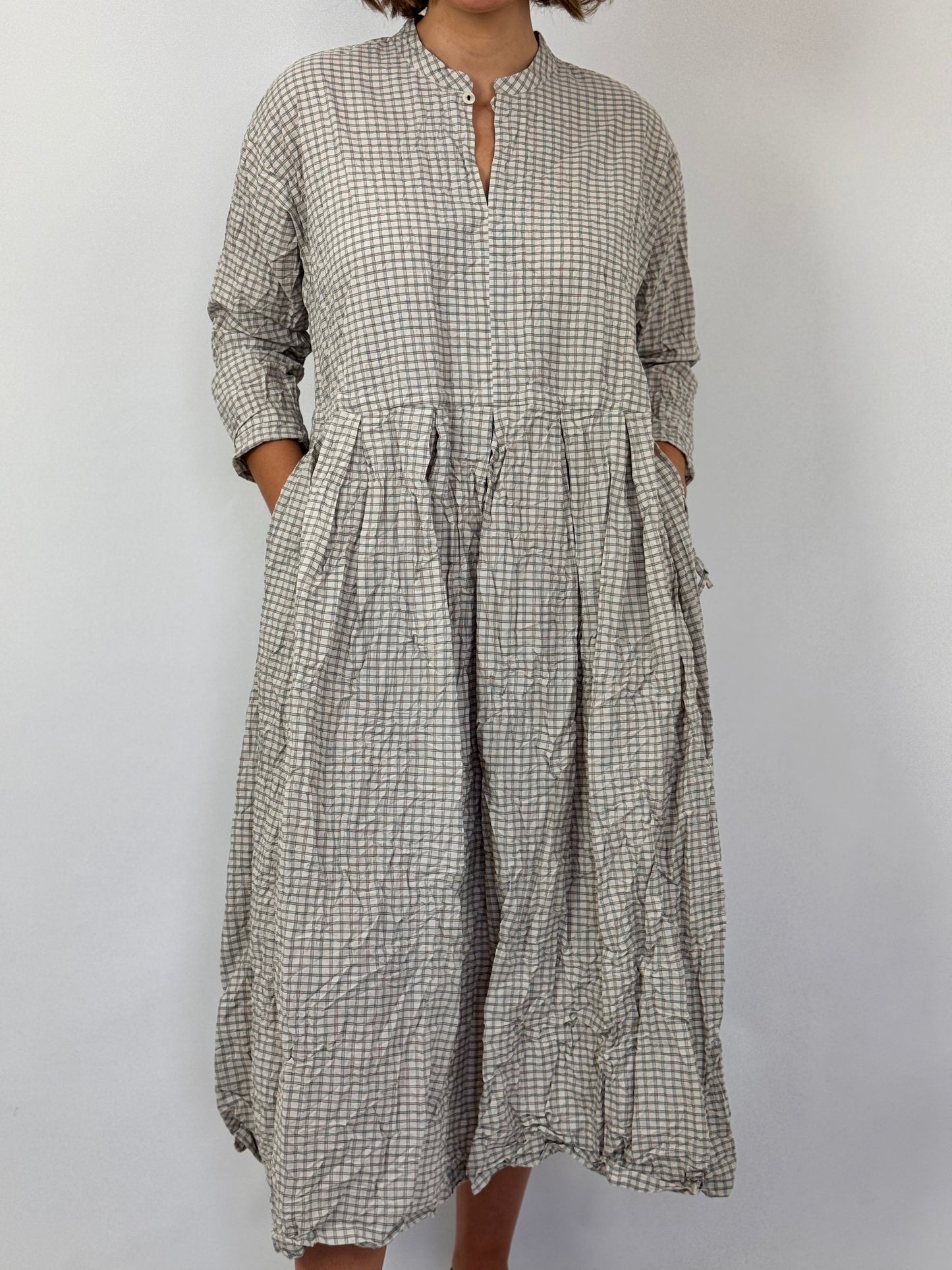 Pas De Calais 4496 Check Dress Off White