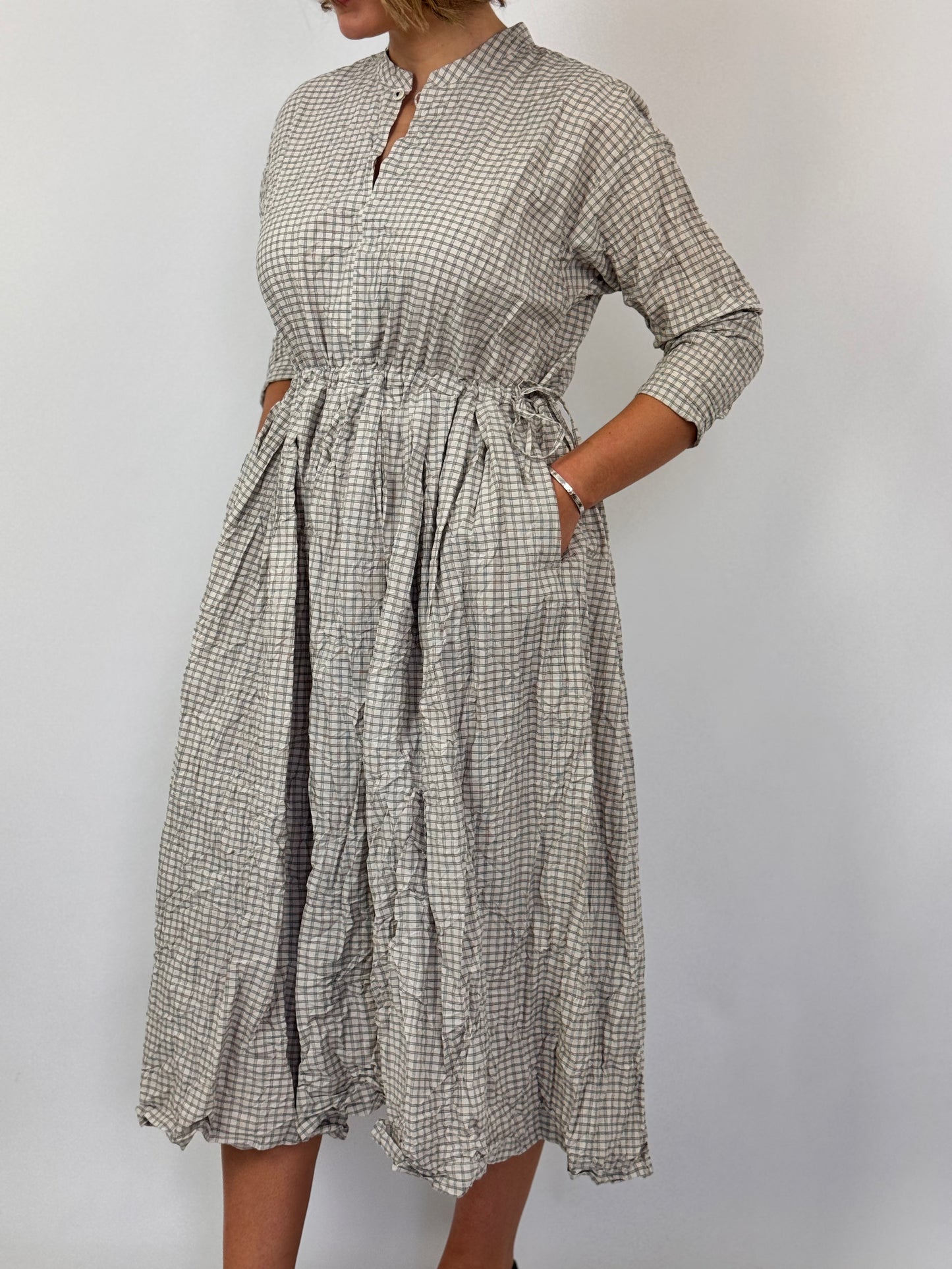 Pas De Calais 4496 Check Dress Off White