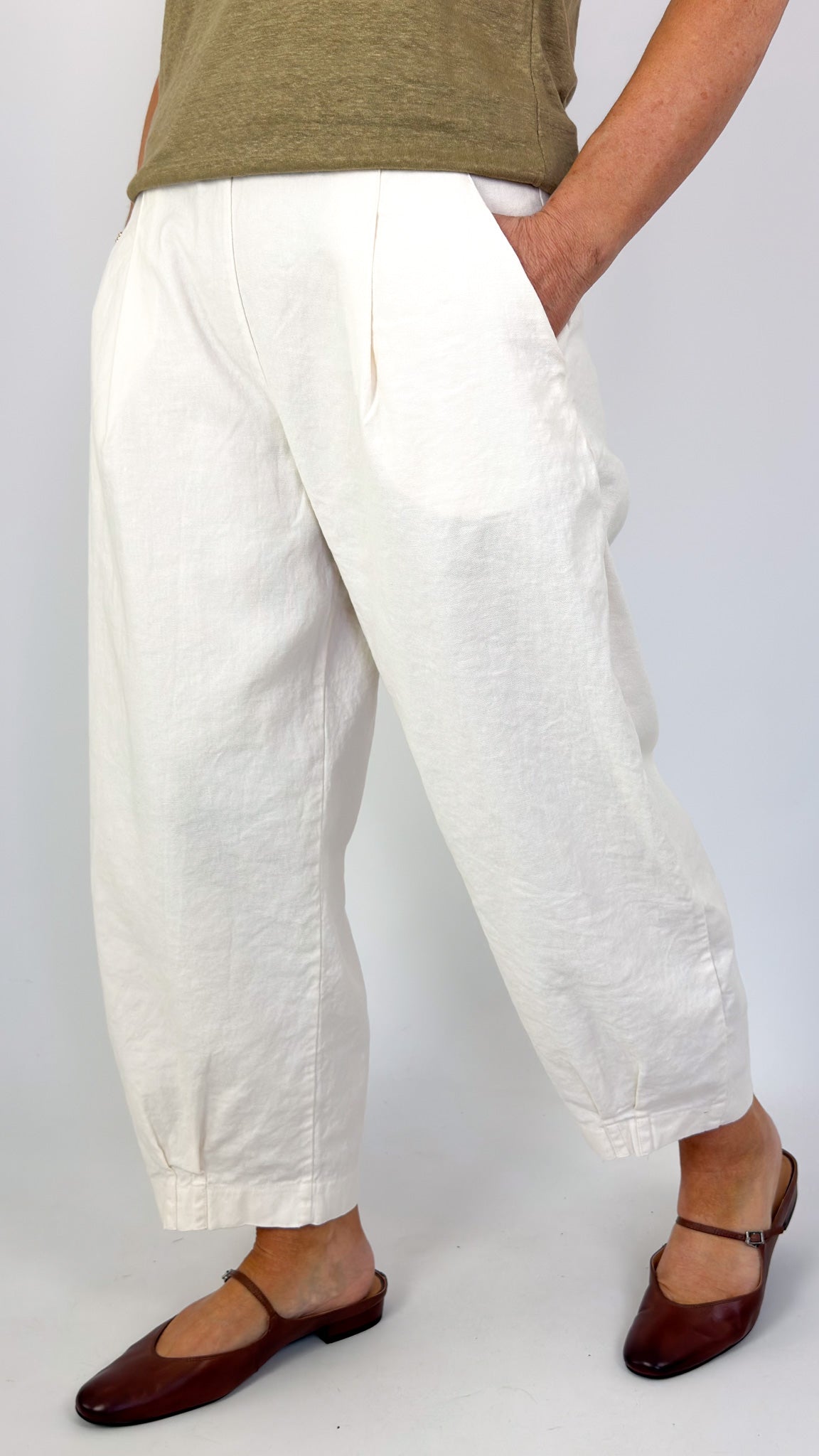 MB Bianco D Trousers Latte Tboom