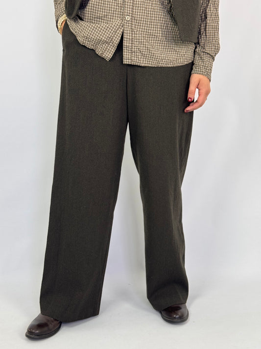 Pas De Calais 8613 Wide Trousers Khaki