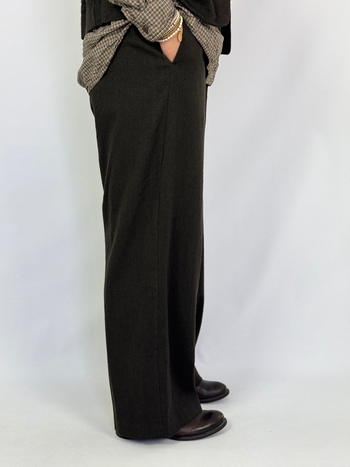 Pas De Calais 8613 Wide Trousers Khaki