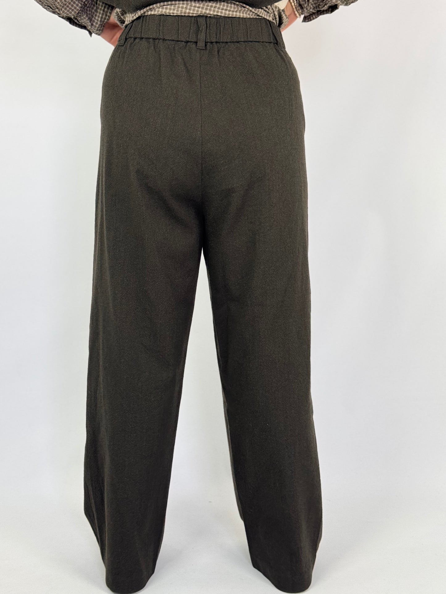 Pas De Calais 8613 Wide Trousers Khaki