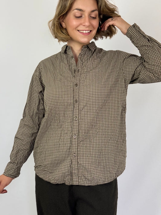 Pas De Calais 6695 Check Shirt Brown