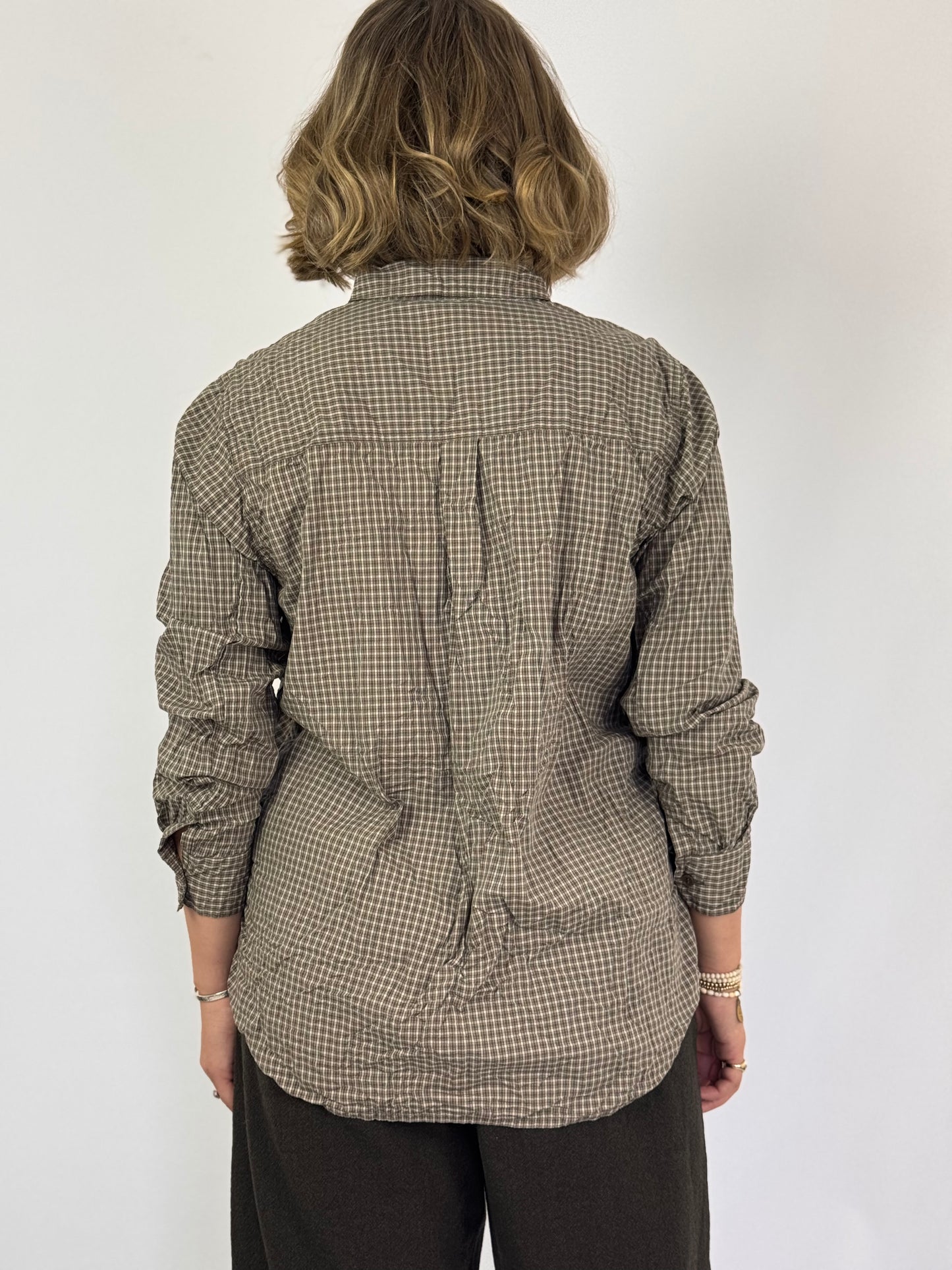 Pas De Calais 6695 Check Shirt Brown