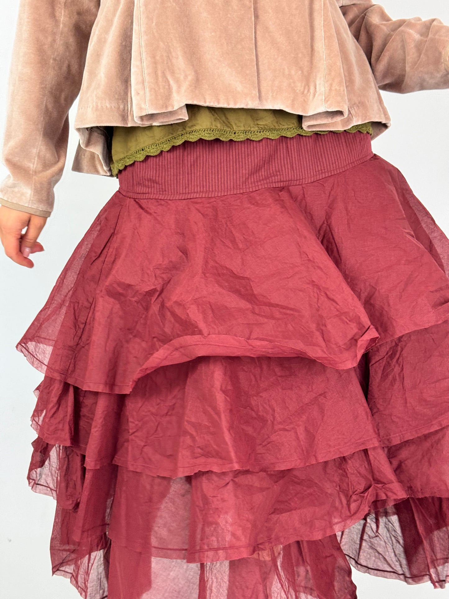 Ewa i Walla Tine Skirt Burgundy