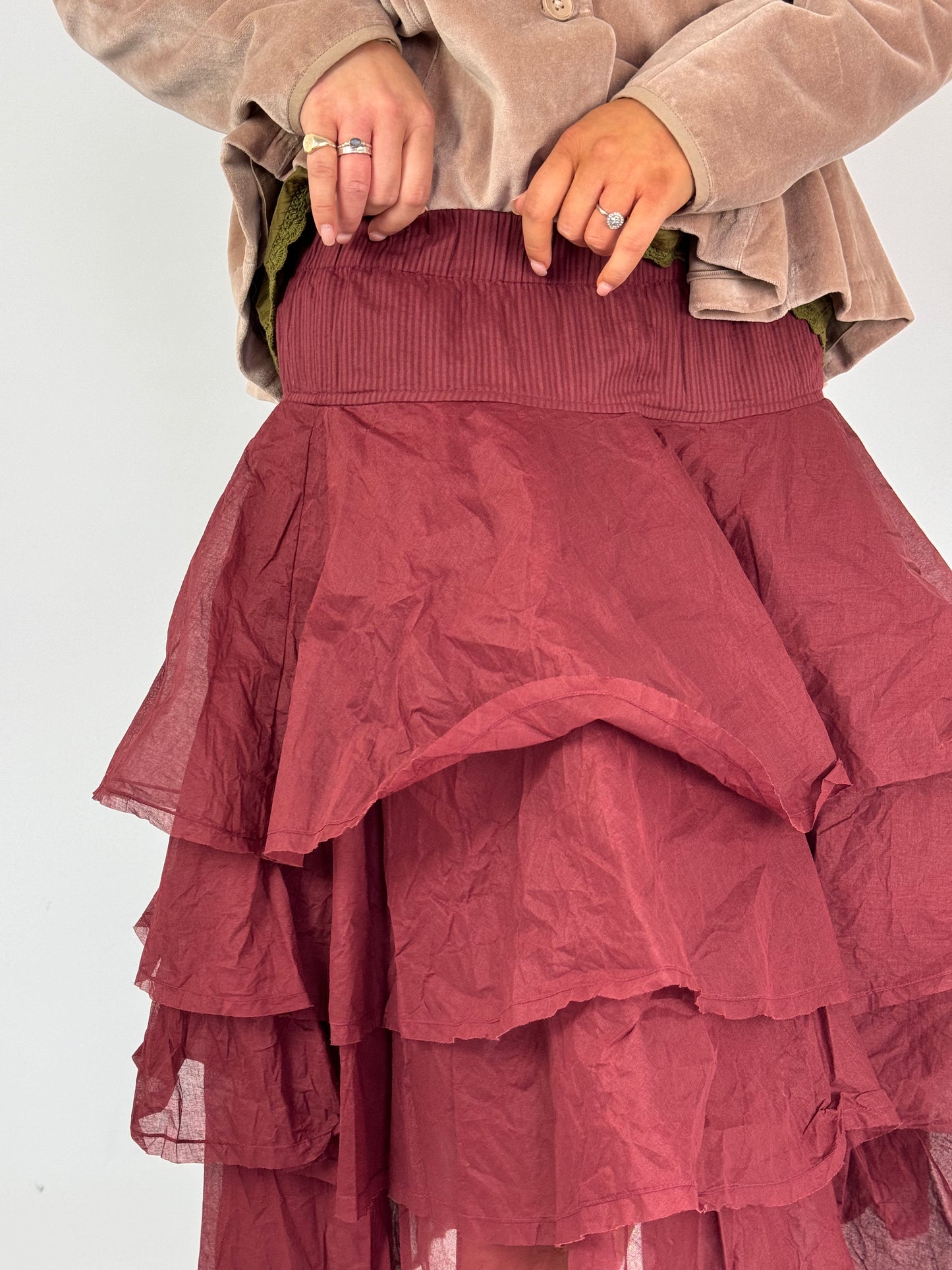 Ewa i Walla Tine Skirt Burgundy