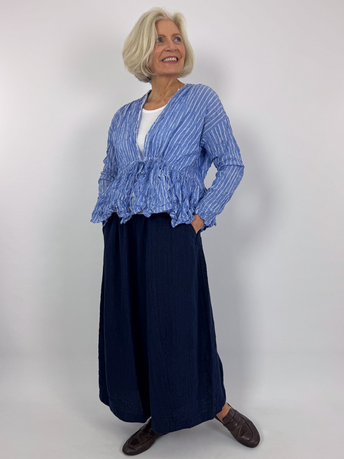 Pas De Calais 6794 Wrap Blouse Blue