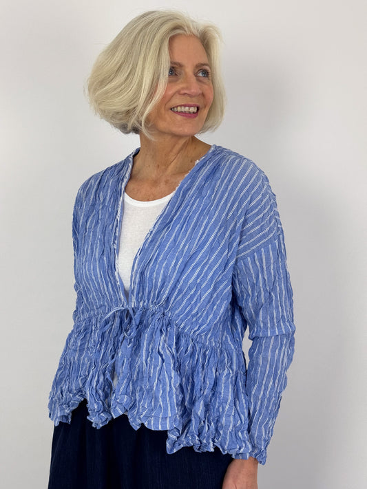Pas De Calais 6794 Wrap Blouse Blue