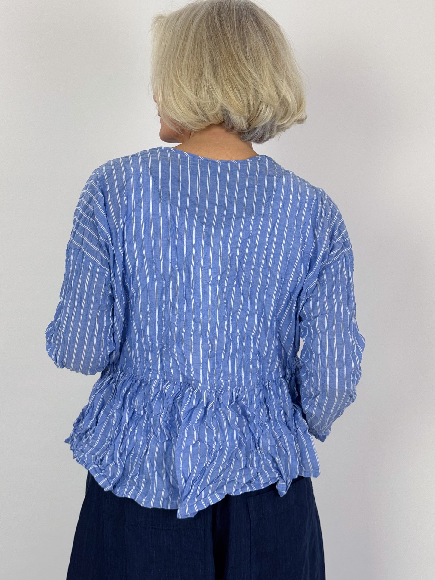 Pas De Calais 6794 Wrap Blouse Blue