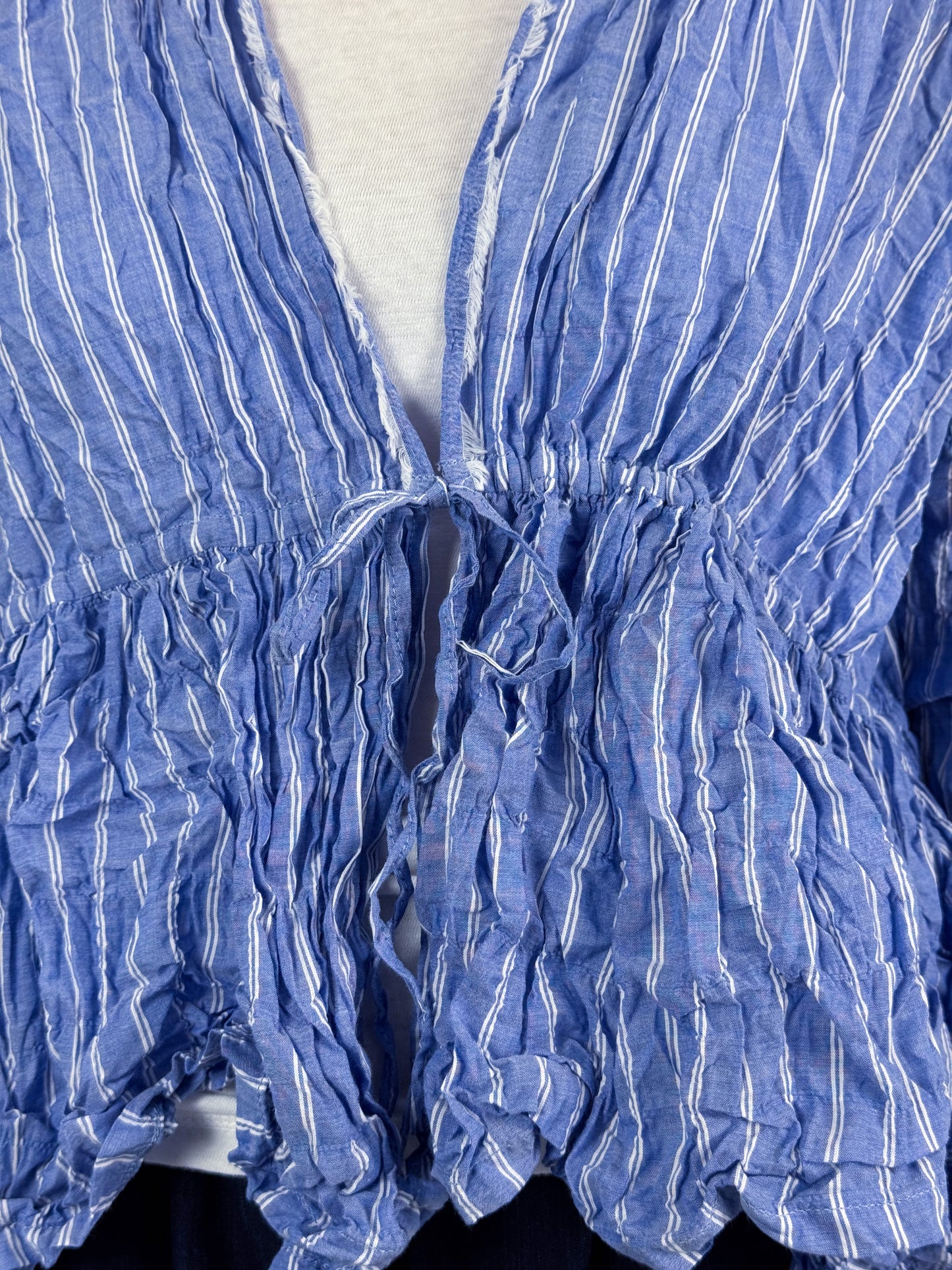 Pas De Calais 6794 Wrap Blouse Blue