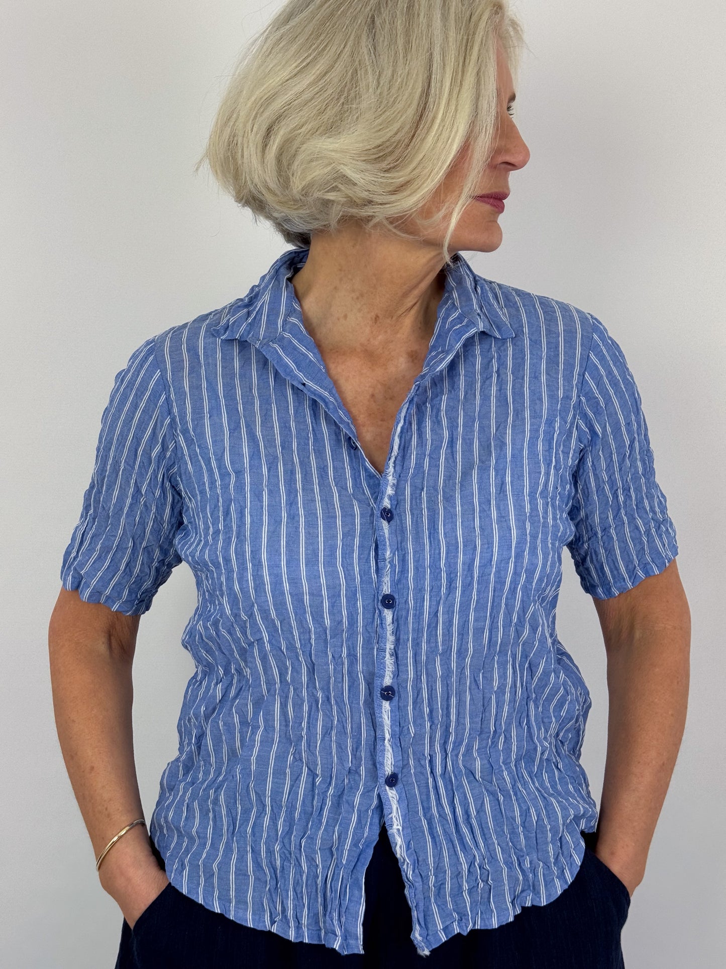 Pas De Calais 6795 Blouse Saxe Blue