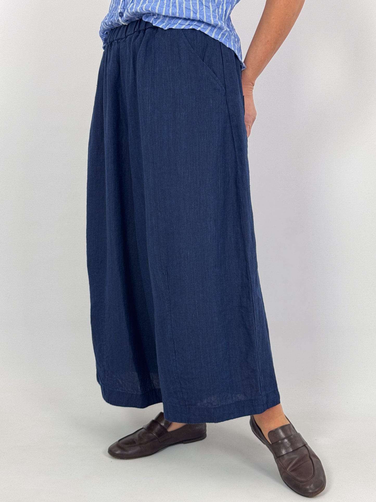 Pas De Calais 8694 Chambray Trousers Navy