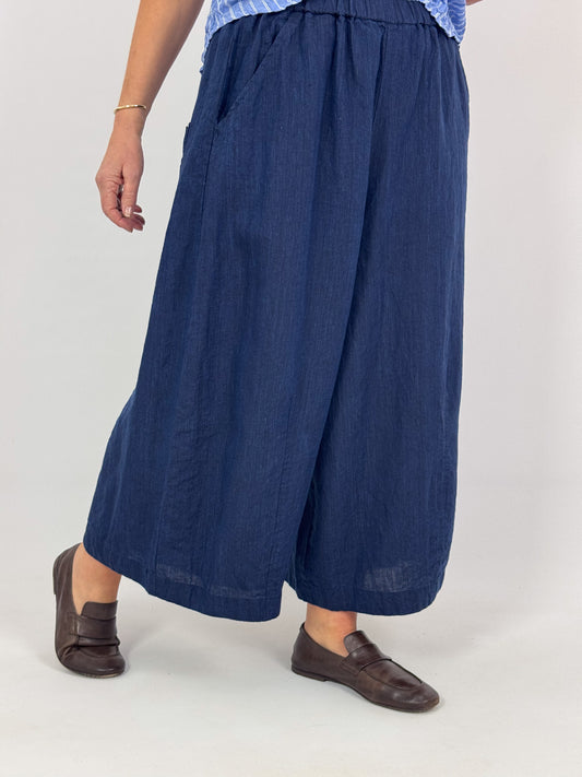 Pas De Calais 8694 Chambray Trousers Navy