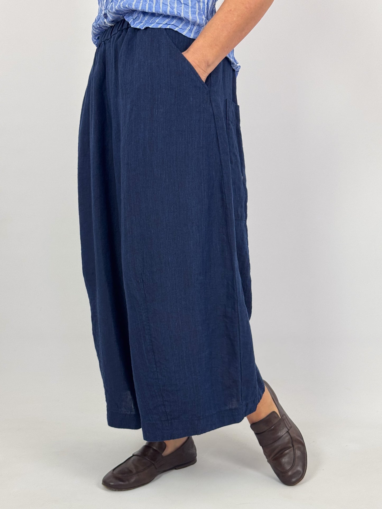 Pas De Calais 8694 Chambray Trousers Navy