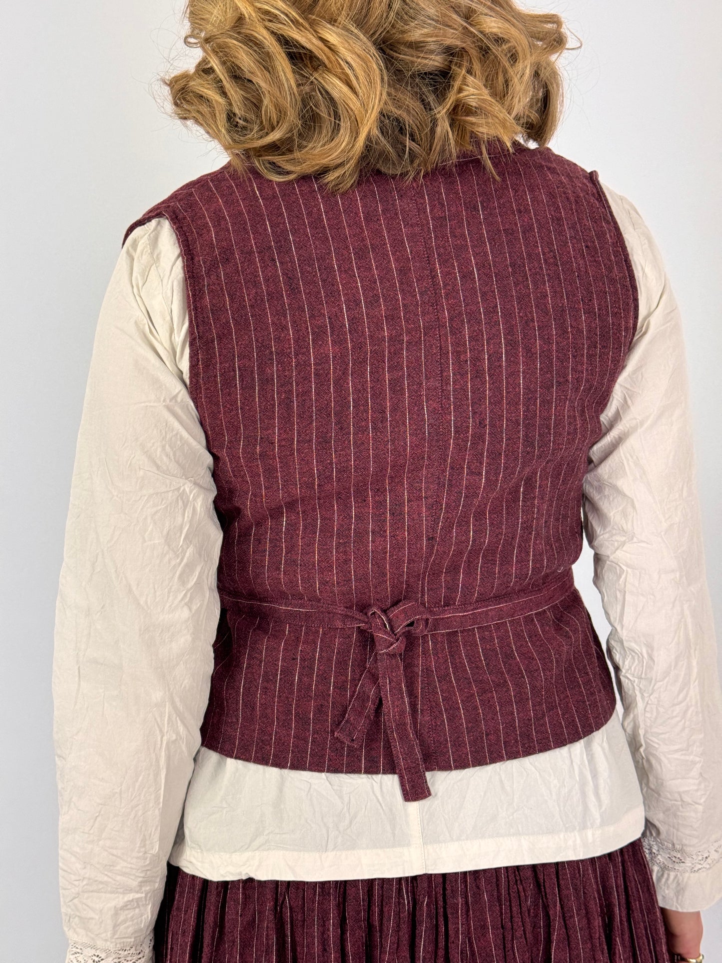 Ewa i Walla Tula Waistcoat Burgundy