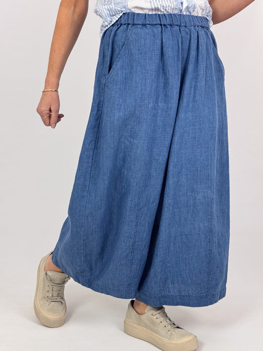Pas De Calais 8694 Chambray Trousers Saxe Blue